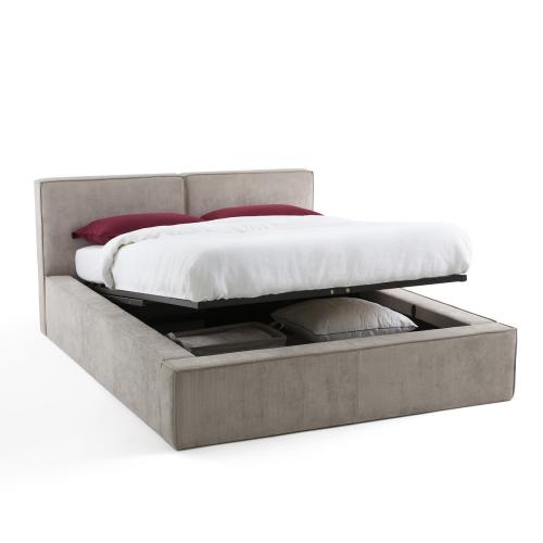 Κρεβάτι με αποθηκευτικό χώρο και ανακλινόμενες τάβλες Μ195xΠ232xΥ90cm