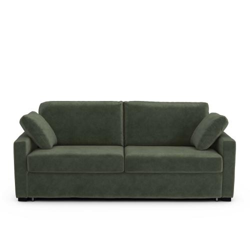 Καναπές-κρεβάτι από βελούδο με λάτεξ στρώμα Μ98xΠ165xΥ85cm