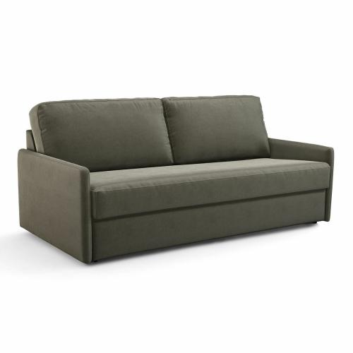 Καναπές-κρεβάτι από βελούδο με στρώμα τεχνολογίας Bultex Μ98xΠ156xΥ90cm