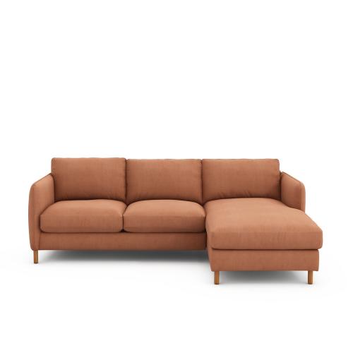 Πτυσσόμενος γωνιακός καναπές από βαμβάκι λινό Μ95xΠ157xΥ86cm