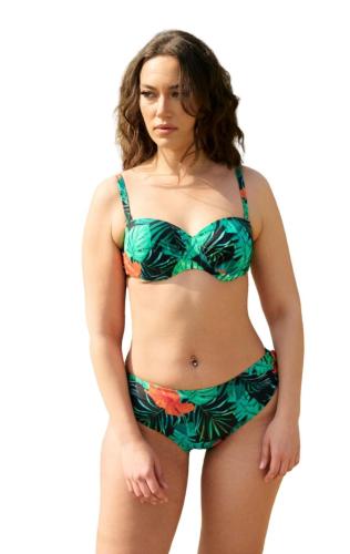Plus Size Strapless Bikini Bahamas - Πράσινο - LC389-Πράσινο-95C-4XL/50