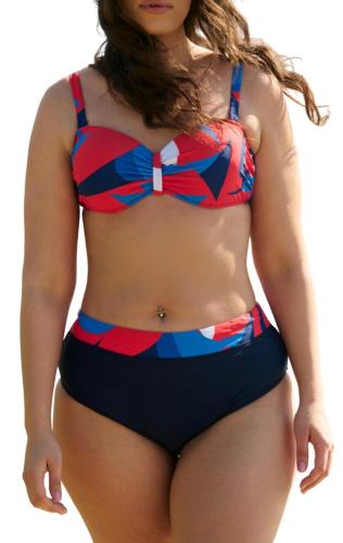 Plus Size Strapless Bikini Saint Tropez - Μπλε - LC8305-Μπλε-105C-5XL/52