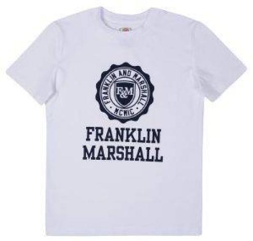 T-SHIRT FRANKLIN - MARSHALL BRAND LOGO FMS0060 ΛΕΥΚΟ (132ΕΚ.)-(8-9 ΕΤΩΝ)