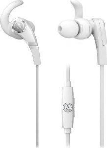 AUDIO TECHNICA ATH-CKX7IS SONICFUEL IN-EAR HEADPHONES WITH IN-LINE MIC - CONTROL WHITE
