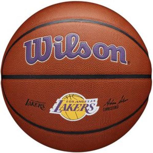 ΜΠΑΛΑ WILSON NBA TEAM ALLIANCE LOS ANGELES LAKERS ΠΟΡΤΟΚΑΛΙ (7)