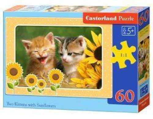 TWO KITTENS WITH SUNFLOWERS CASTORLAND 60 ΚΟΜΜΑΤΙΑ