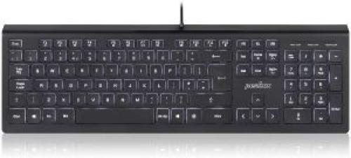 PERIXX PERIBOARD-324 WIRED BACKLIT SCISSOR USB KEYBOARD WITH TWO HUBS