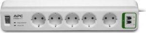 APC PM5T-GR ESSENTIAL SURGEARREST 5 OUTLETS WITH PHONE PROTECTION 230V WHITE ΜΕ ΔΙΑΚΟΠΤΗ