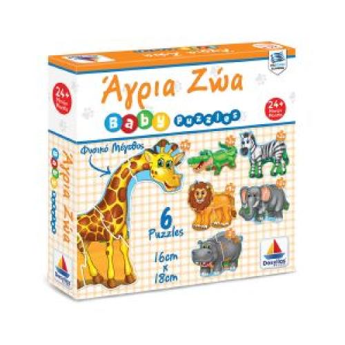 BABY PUZZLE ΔΕΣΥΛΛΑΣ ΑΓΡΙΑ ΖΩΑ 18 ΚΟΜΜΑΤΙΑ