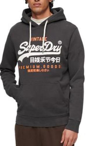 HOODIE SUPERDRY OVIN CLASSIC VL HERITAGE M2013126A WASHED ΜΑΥΡΟ