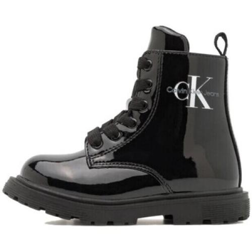 Μπότες Calvin Klein Jeans V1A5-80281 LACE UP BOTTIE BLACK Charol negro