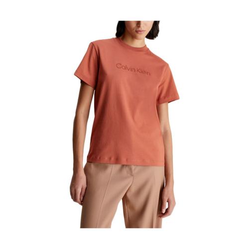 T-shirt με κοντά μανίκια Calvin Klein Jeans SATIN PRINT GRAPHIC T SHIRT WOMEN