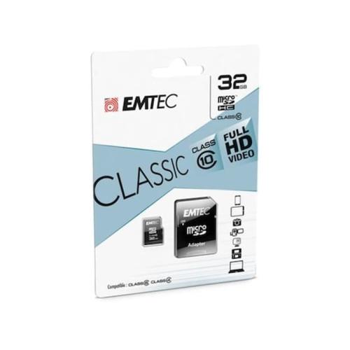 Microsdhc 32gb Emtec +adapter Cl10 Classic Blister