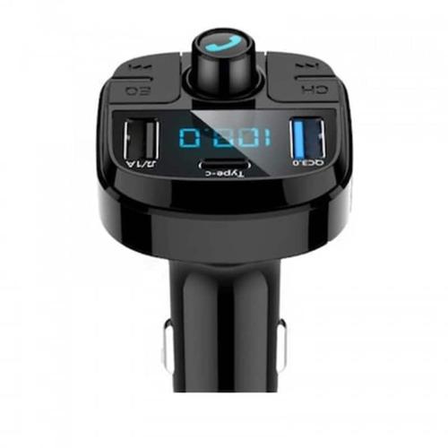 Onever Bluetooth 5.0 Transmitter- Φορτιστής Αυτοκινήτου Mp3/qc3.0 Διπλό Usb/οθόνη Led/tf Card