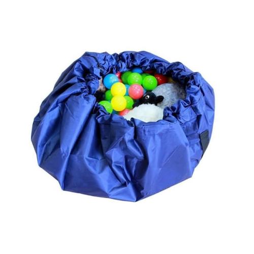 Αναδιπλούμενο Χαλί Παιχνιδιών Τσάντα Αποθήκευσης Με Διάμετρο 150 Cm Σε Μπλε Χρώμα, Play Mat
