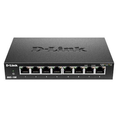 D-link Dgs-108 Gigabit Ethernet 8-port Unmanaged Desktop Switch 215-0125