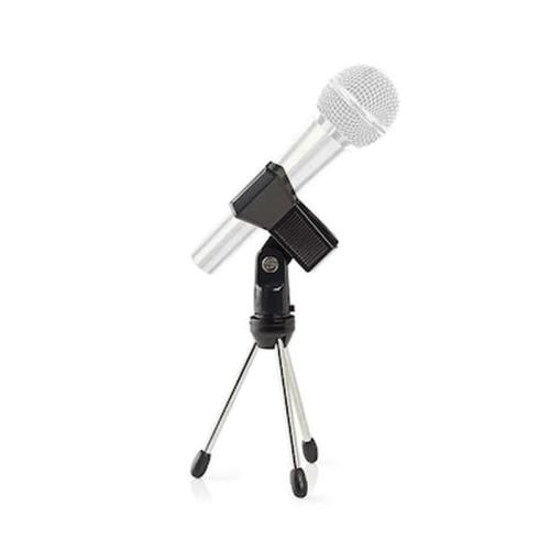 Nedis Mpst05bk Microphone Table Stand Max 0.8 Kg Black Silver 233-0844