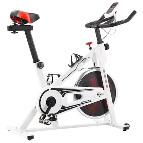 Vidaxl Ποδήλατο Γυμναστικής Spin Με Αισθητήρες Παλμών Κόκκινο/λευκό
