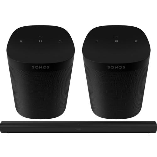Soundbar Sonos Arc + 2 Ηχεία Sonos One SL - Μαύρο