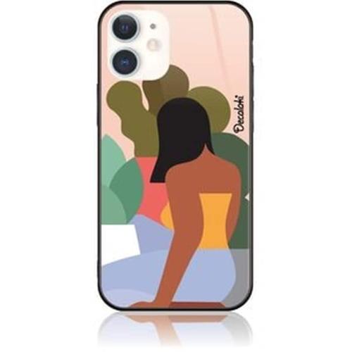 Θήκη Apple iPhone 12 Mini - Decalaki Signature Tempered Glass Case - Afrodisiac Chocolate Girl