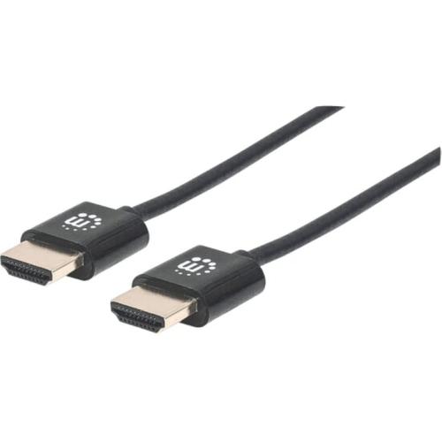 Καλώδιο Ultra-slim Premium High Speed HDMI Manhattan - 1m - Μαύρο