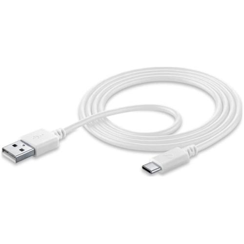 Καλώδιο Φόρτισης Cellular Line USB-A σε USB-C Data 2m - Λευκό