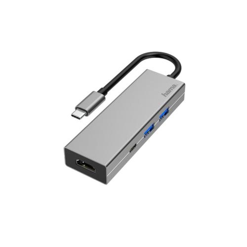 USB Hub Hama Multiport 4 Ports - Γκρι
