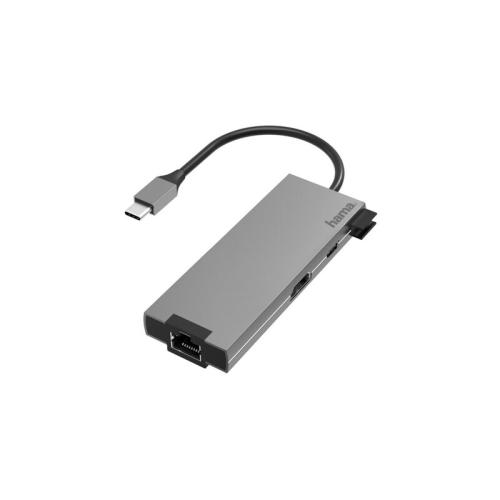 USB Hub Hama Multiport 5 Ports - Γκρι