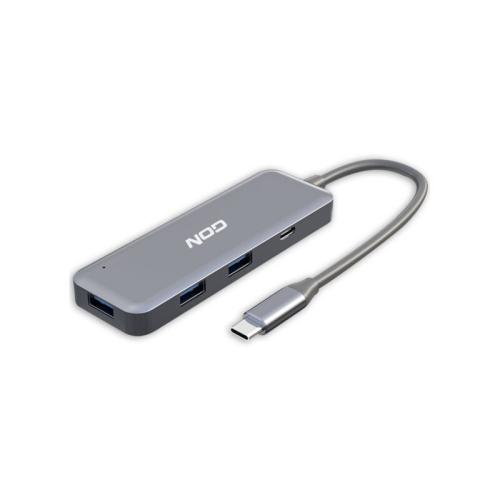 USB Hub NOD Hybrid 3.1 Type-C Metal 4 ports Γκρι