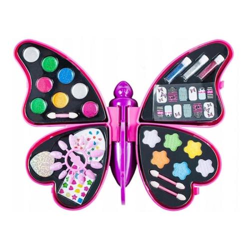 Παιδική Παλέτα Μακιγιάζ Make Up Με Σκιές Και Lip Gloss Σε Σχήμα Πεταλούδας, 34x27 Cm, Make Up Kit