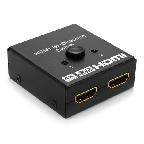 Powertech Hdmi Bi-directional Switch 2 Σε 1, 4k X 2k 3d, Μαύρο