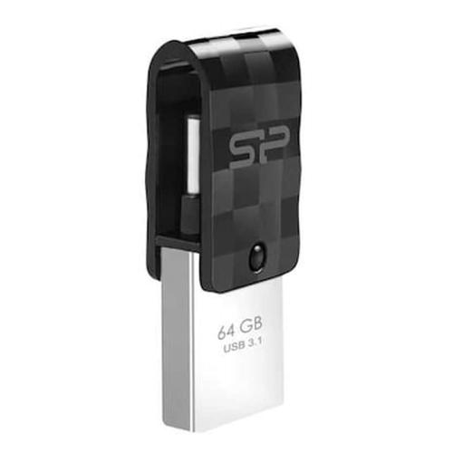 Silicon Power Dual Usb Flash Drive C31, Usb 3.1 Type C, 64gb, Μαύρο