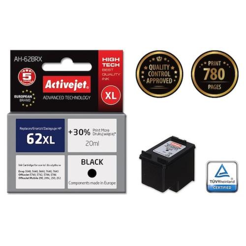 Activejet Ah-62brx Black Ink For Hewlett Packard 62xl C2p05ae Refurbished