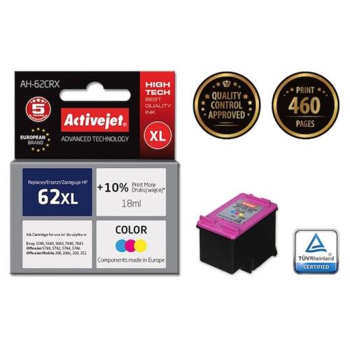 Activejet Ah-62crx Colour Ink For Hp 62xl C2p07ae Refurbished