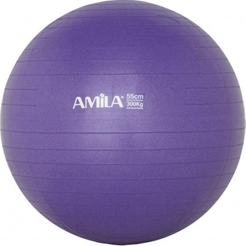 Μπάλα Γυμναστικής Amila Gymball 55cm Μωβ 95830