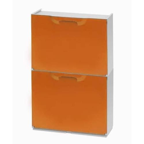 Παπουτσοθήκη Πλαστική Συναρμολογούμενη 2σε1 Σύνθεση 51x17.3x82cm Unika Πορτοκαλί