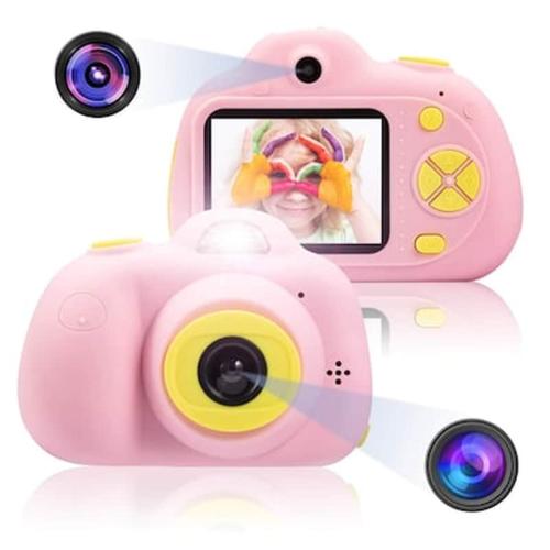 Παιδική Φωτογραφική Μηχανή 8mp Με Διπλό Φακό Ροζ