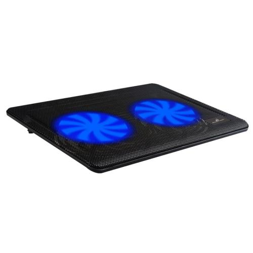 Powertech Βάση Καί Ψύξη Laptop Pt-738 Έως 15. 2x 125mm Fan, Led, Μαύρο