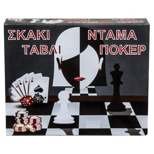 Σκακι Ταβλι Νταμα Ποκερ 29x24cm Ak