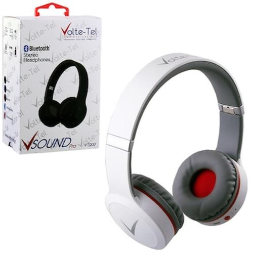 Stereo Bluetooth Headphones V Sound Pro Vt900 White-grey-red