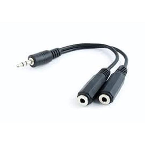 Cablexpert 3.5mm Stereo To 2xstereo Socket 0.1m Cca-415-0.1m Black