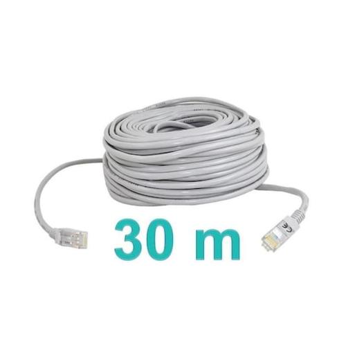 Καλώδιο Δικτύου Ethernet Cat5e Lan U/utp 30 Μέτρων Σε Γκρι Χρώμα