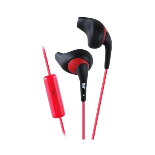 Jvc Ha-enr15-br Ear Clip Headphones Gummy Sport With Remote Mic Red