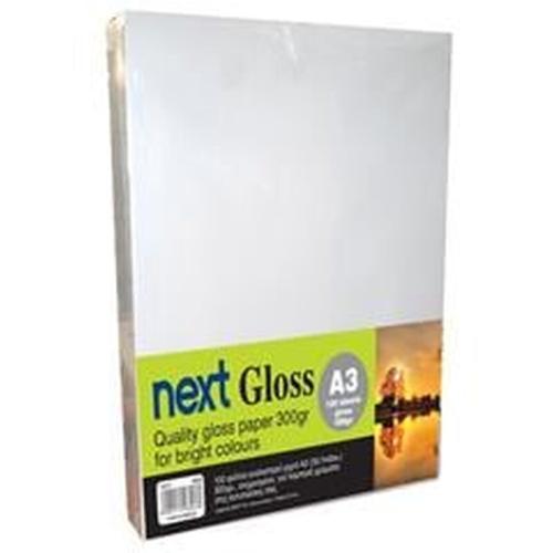 Next Gloss Φωτοαντιγραφικό Χαρτι A3 300gr 100 φύλλα