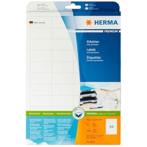Herma Labels Χαρτί για Ετικέτες 48.3x25.4mm 1100 τεμάχια 25 φύλλα