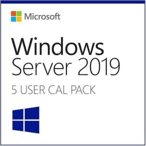 Microsoft Windows Server 5 User Cals For 2019, Dsp