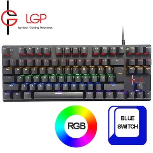 Lamtech Jupiter Gaming Μηχανικό Πληκτρολόγιο Tenkeyless με Xinda Blue διακόπτες και RGB φωτισμό (GR)