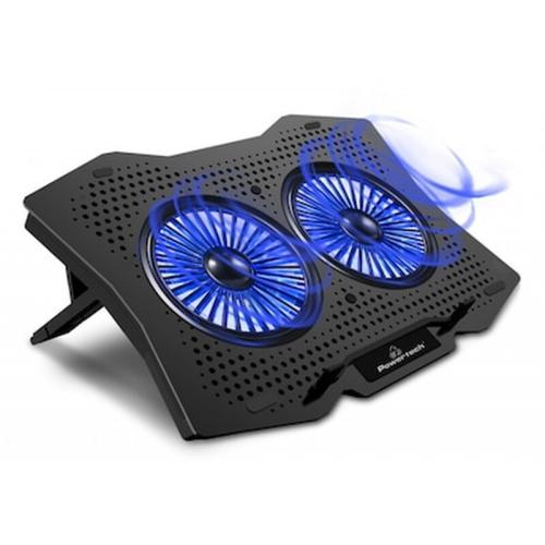 Powertech Βάση Με Ψύξη Laptop Pt-929, Έως 18 , 2x 110mm Fan, Led, Μαύρο