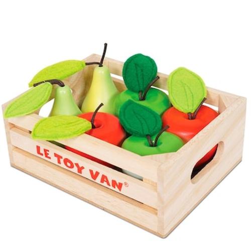 Ξύλινο Καφάσι Με Μήλα Και Αχλάδια 6 Τεμάχια, Le Toy Van
