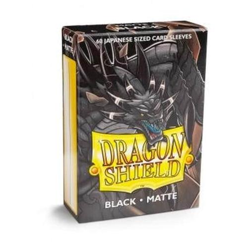 Ygo Dragon Shield Sleeves Japanese Small Size - Matte Black (box Of 60)